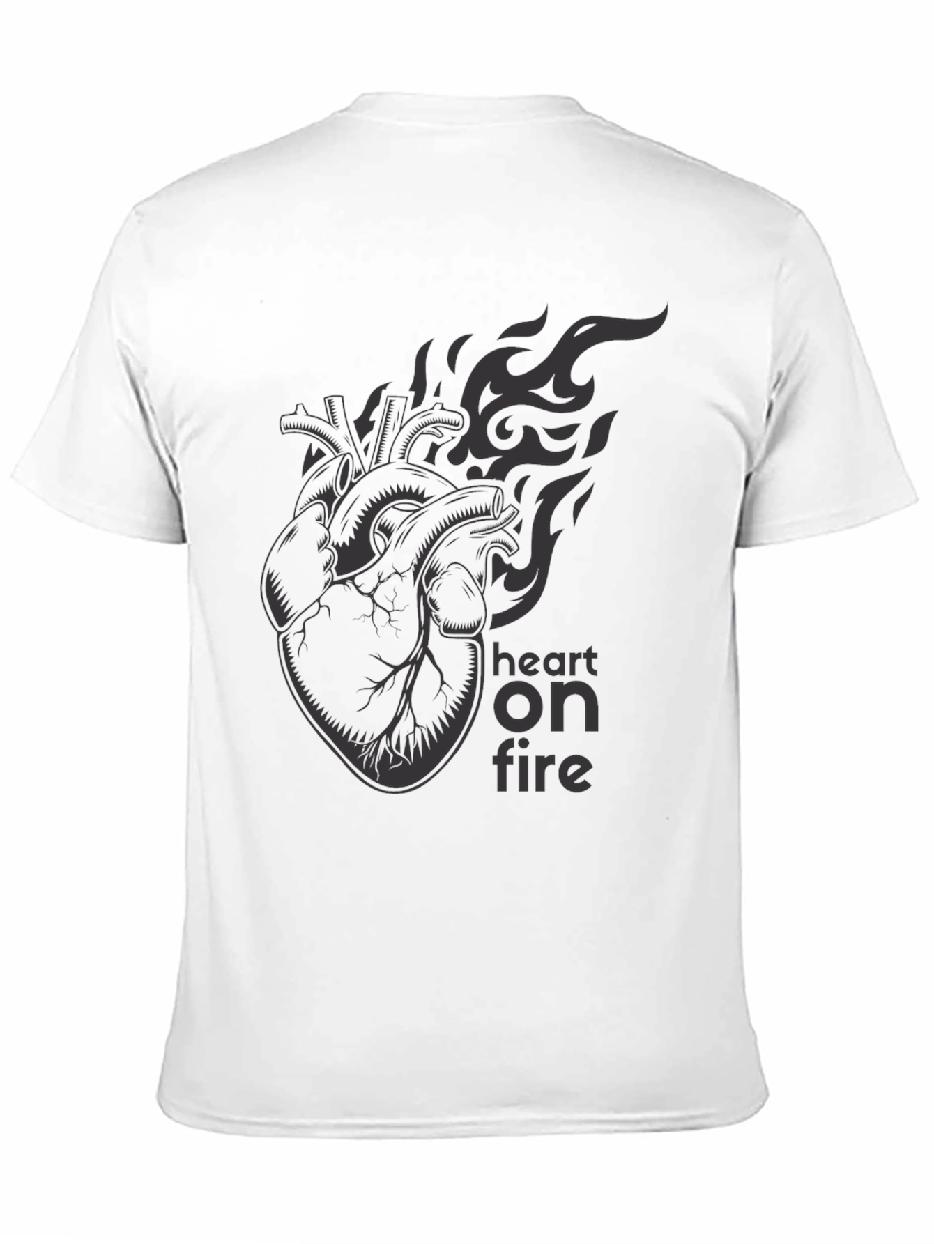 Heart on Fire Graphic Tee - Stylish & Edgy