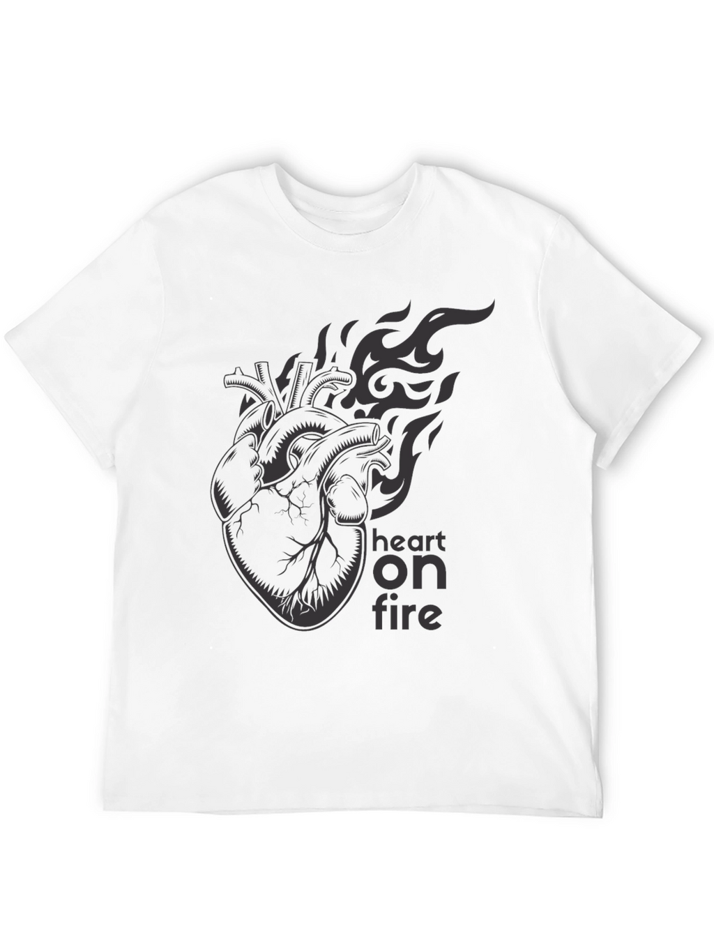 Heart on Fire Graphic Tee - Stylish & Edgy