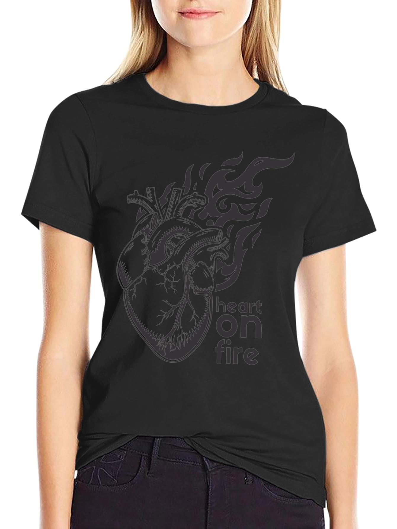 Heart on Fire Graphic Tee - Stylish & Edgy