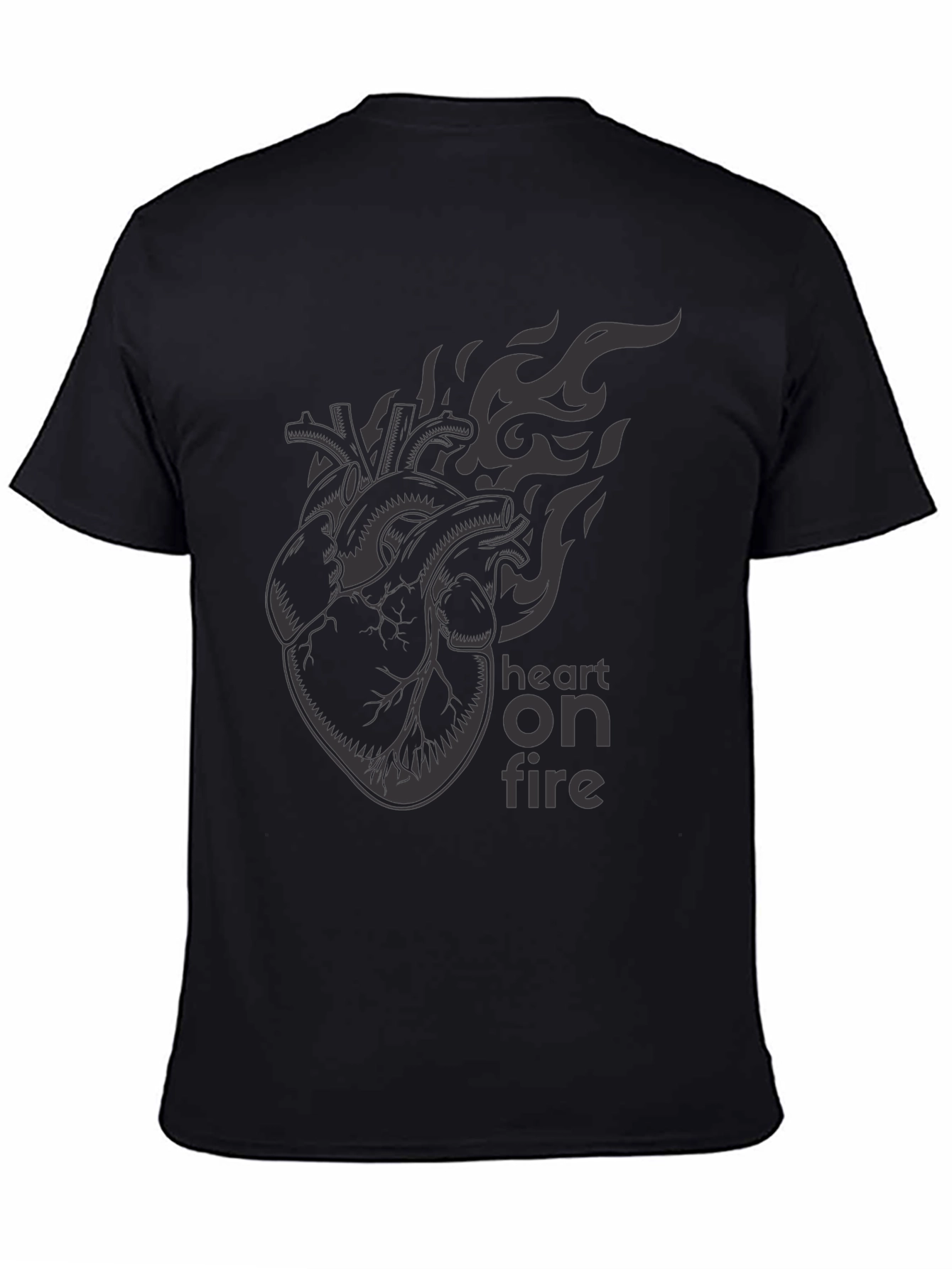 Heart on Fire Graphic Tee - Stylish & Edgy