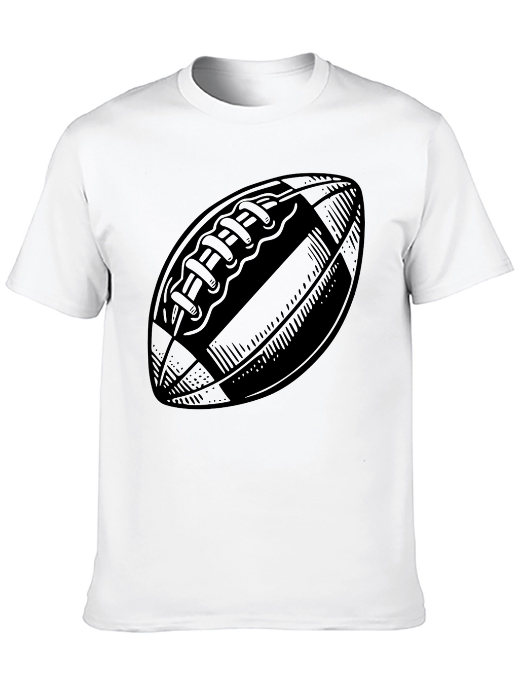 Mens Black Football Graphic T-Shirt