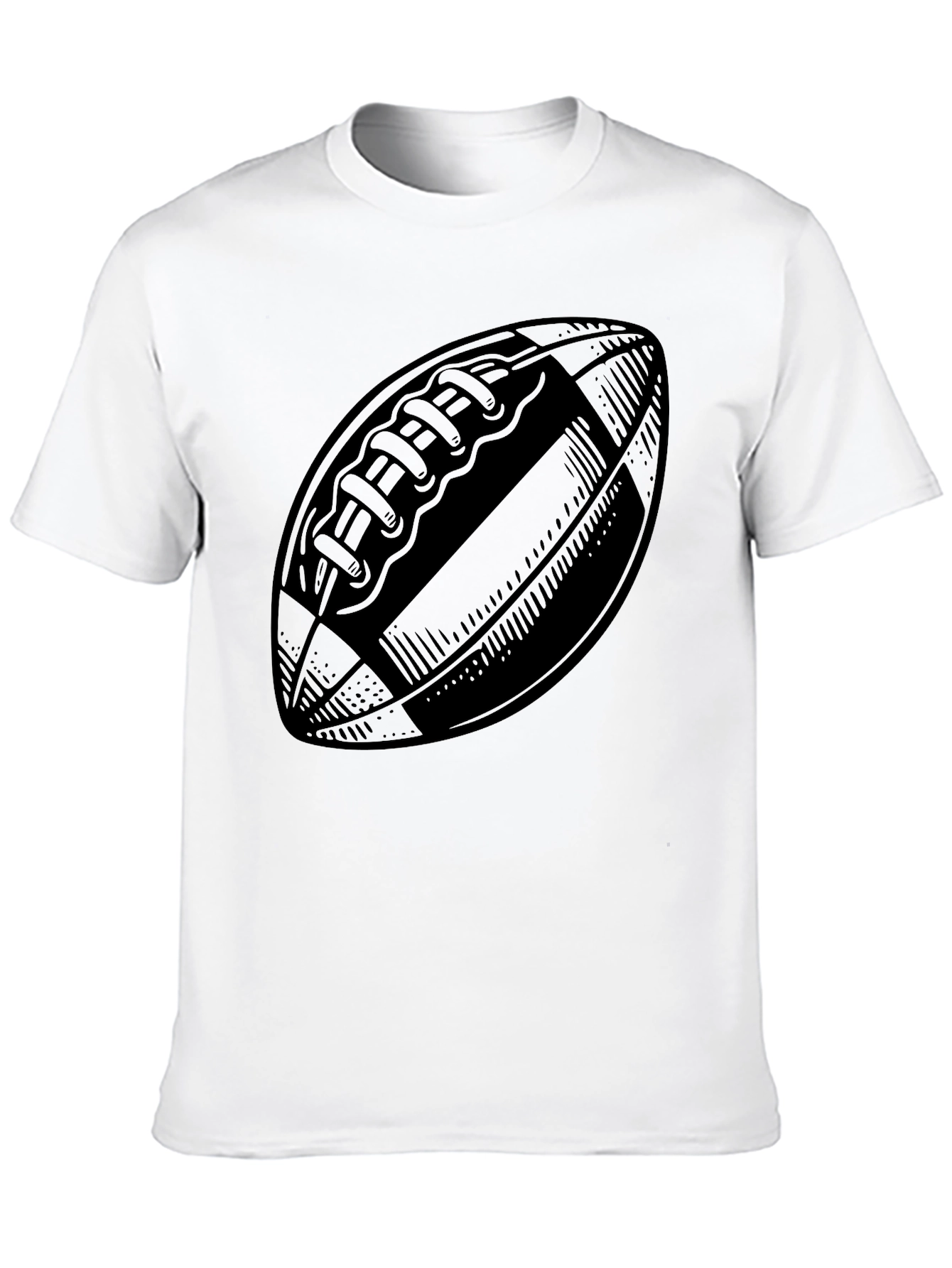 Mens Black Football Graphic T-Shirt