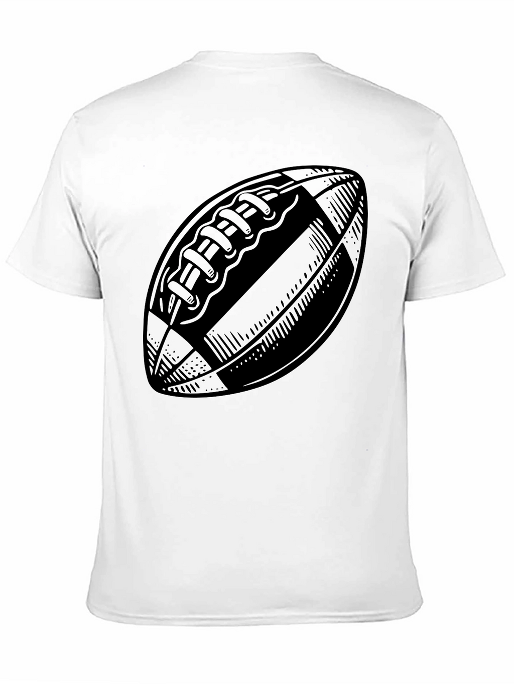 Mens Black Football Graphic T-Shirt