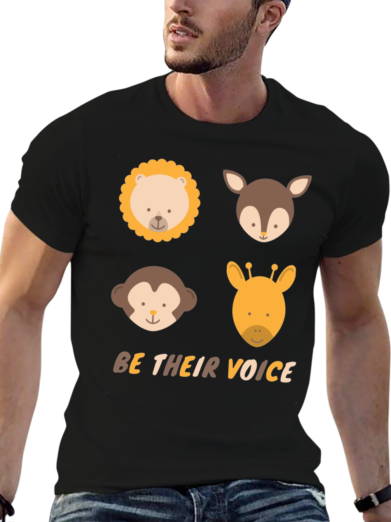 Animal Faces T-Shirt - Be Their Voice Tee
