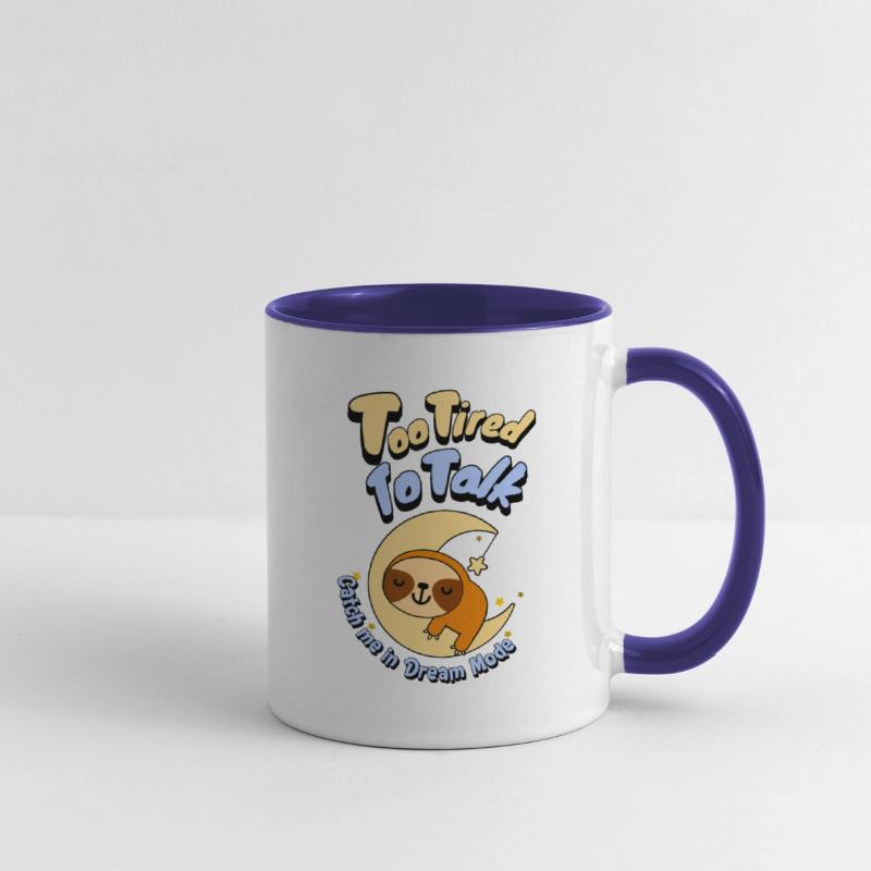 Too Tired To Talk Sloth on Moon T-Shirt