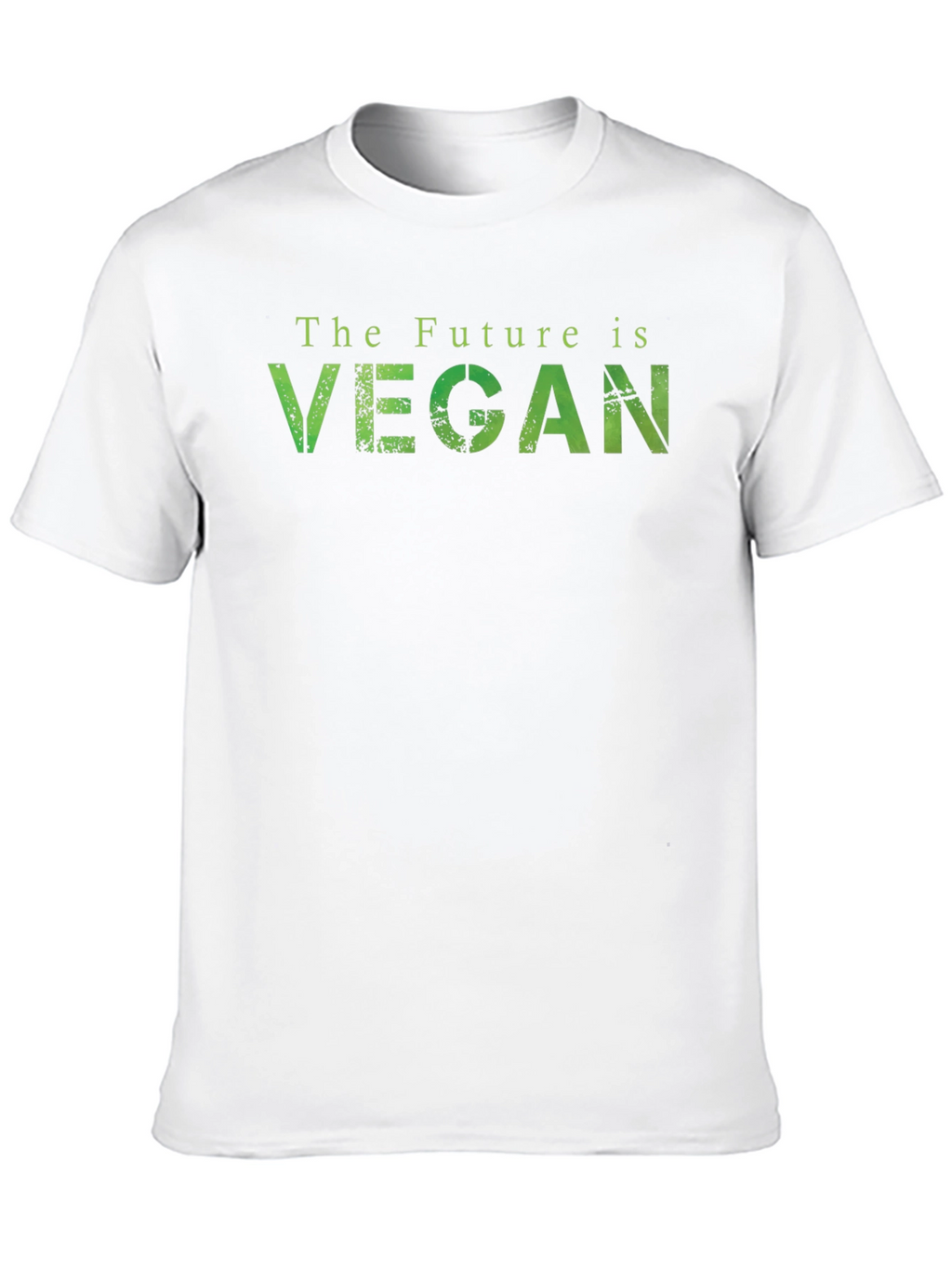 The Future is Vegan T-Shirt - Green Lettering