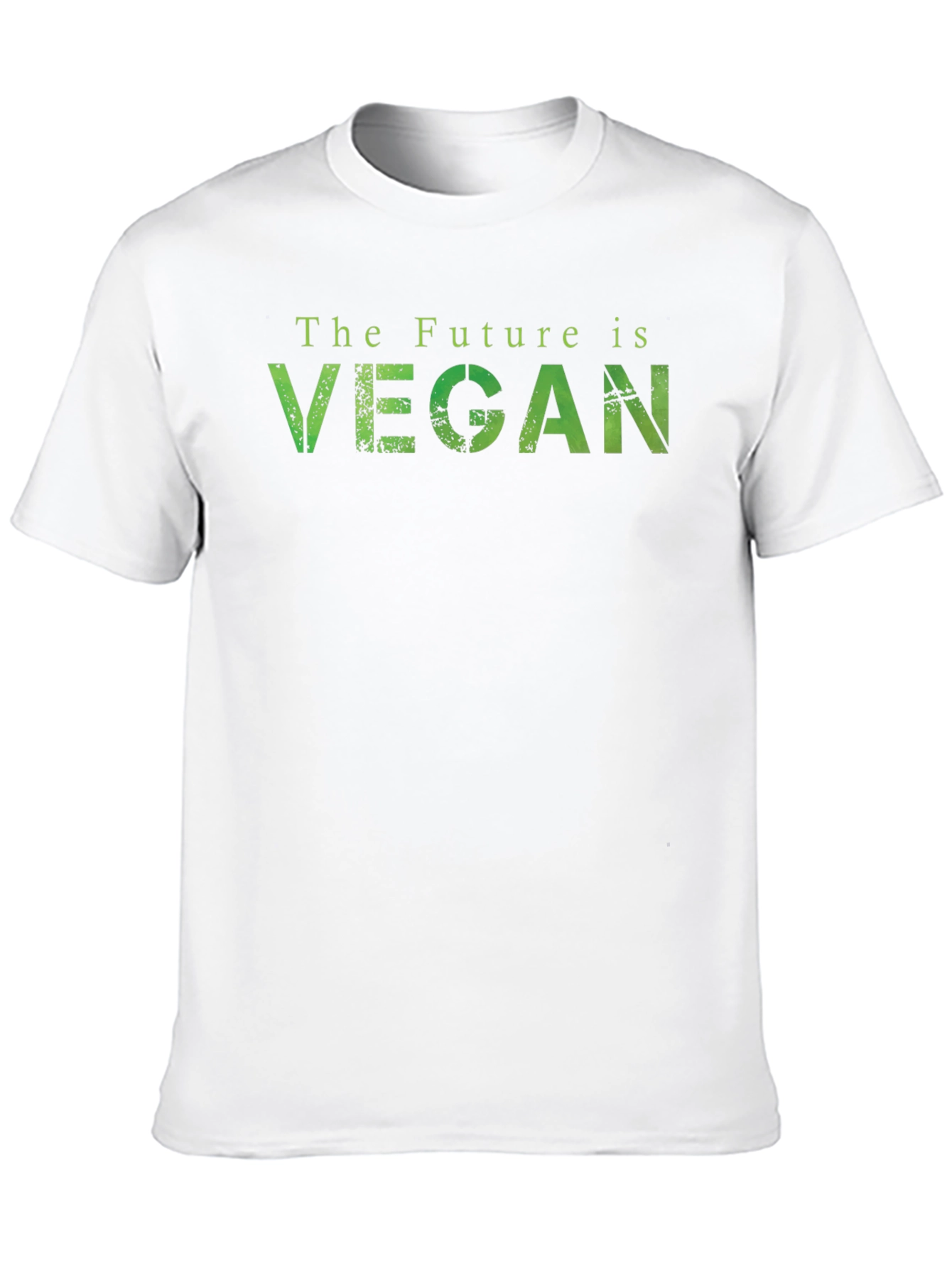 The Future is Vegan T-Shirt - Green Lettering