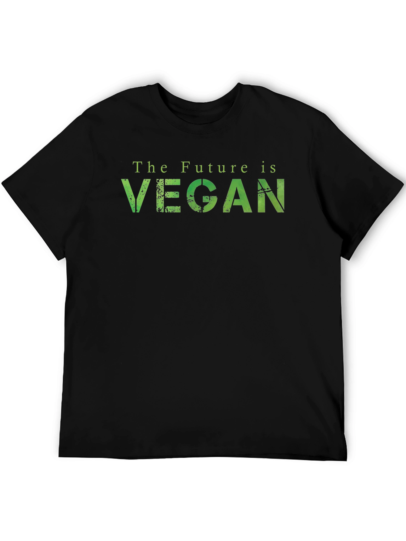 The Future is Vegan T-Shirt - Green Lettering