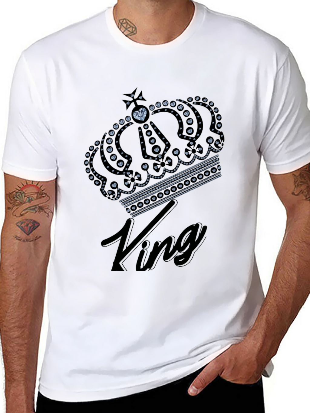 King Crown Graphic Black T-Shirt