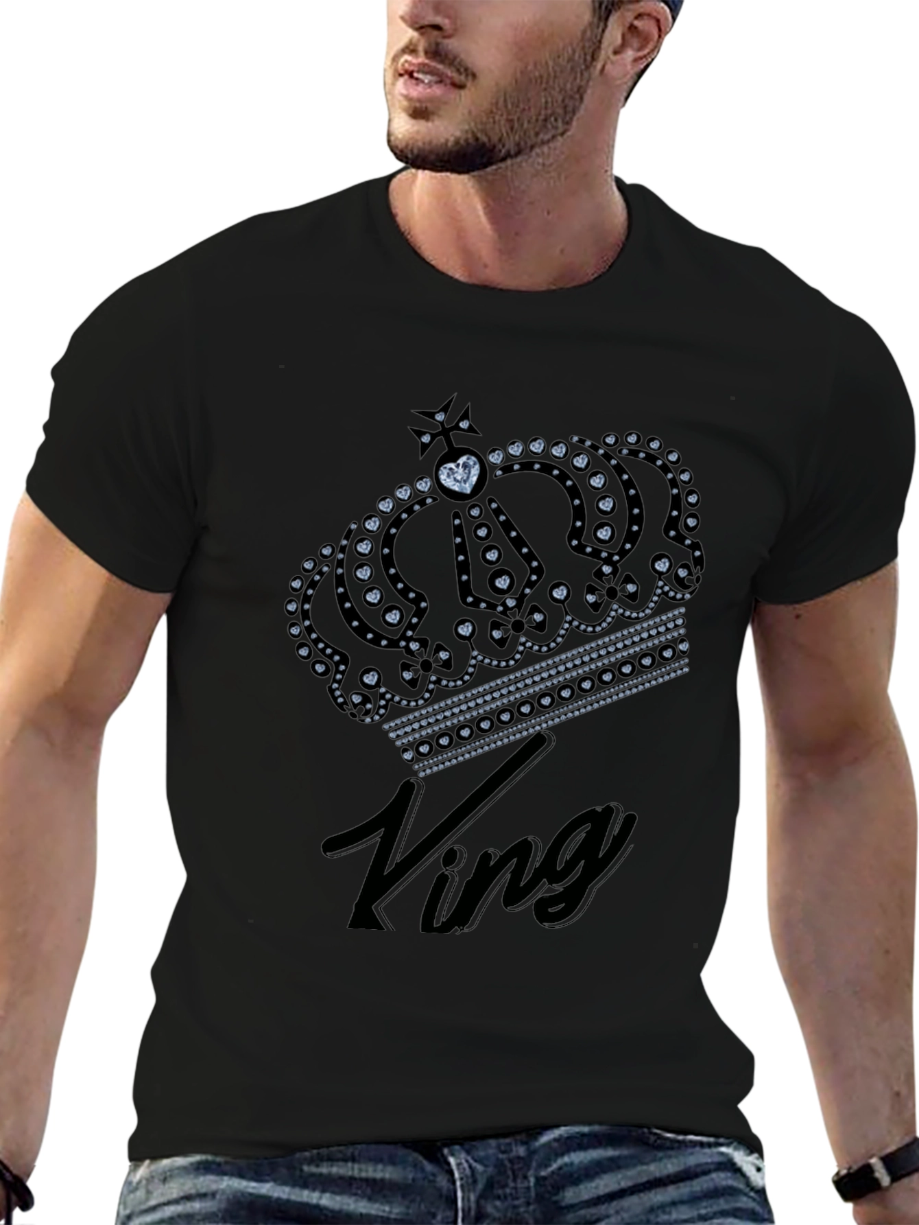 King Crown Graphic Black T-Shirt
