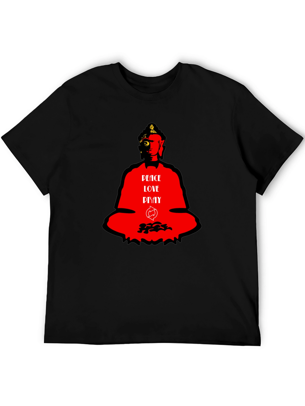 Peace Love Pray Buddha Graphic T-Shirt