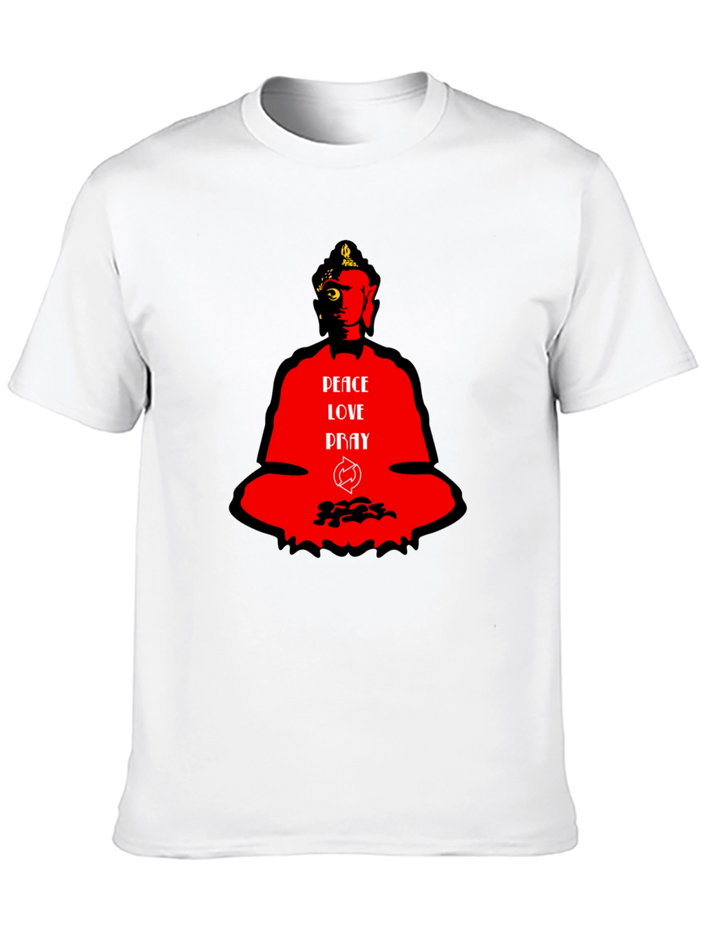 Peace Love Pray Buddha Graphic T-Shirt