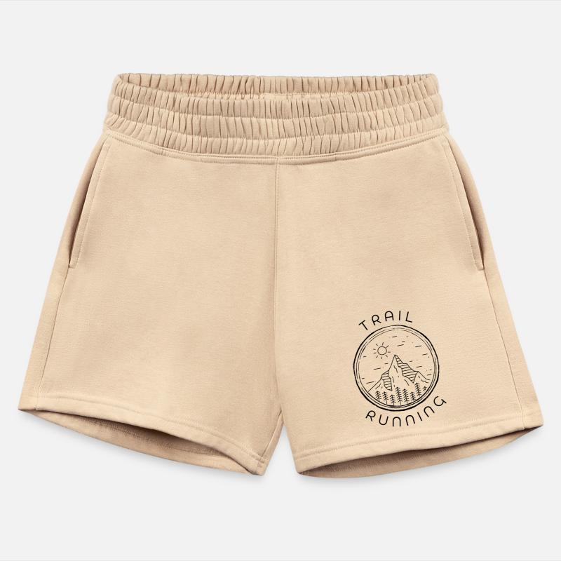 Trail running mountains man and woman