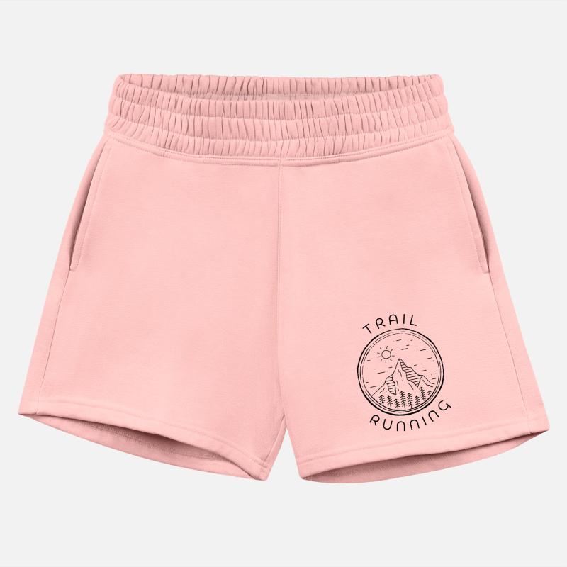 Trail running mountains man and woman