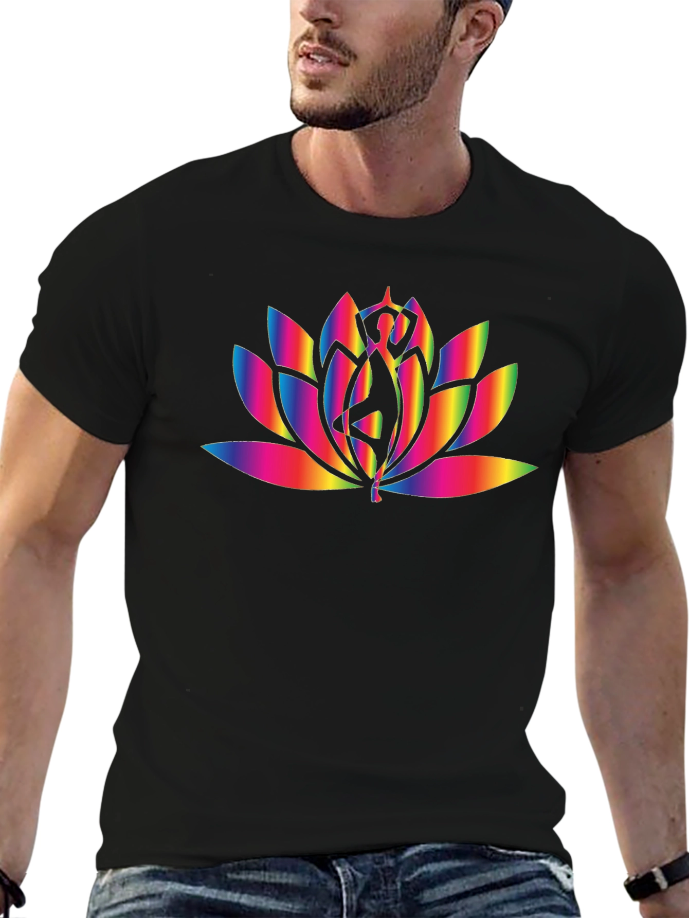 Rainbow Yoga Lotus T-Shirt
