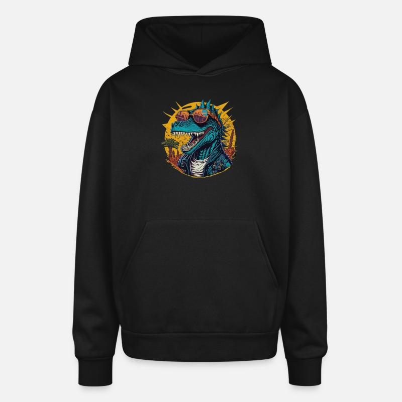 Trendy Dinosaur in Streetwear Art