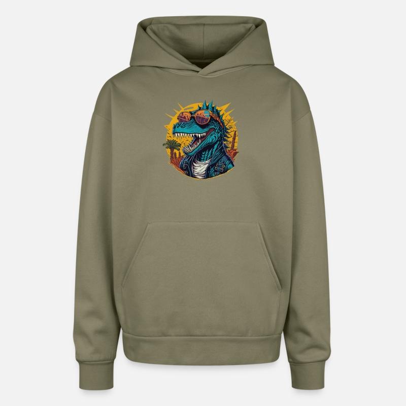 Trendy Dinosaur in Streetwear Art
