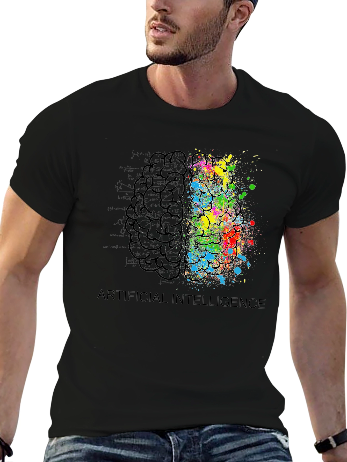 AI Brain T-Shirt: Artistic Intelligence Tee