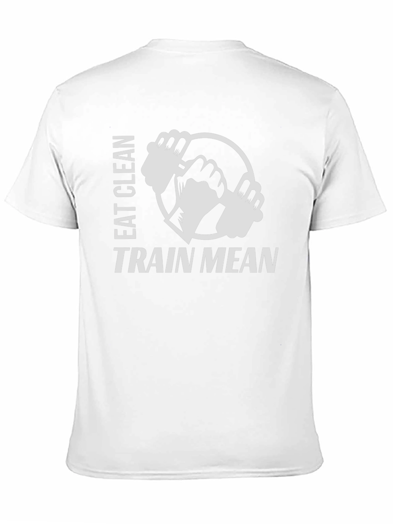 Eat Clean Train Mean Black Graphic T-Shirt