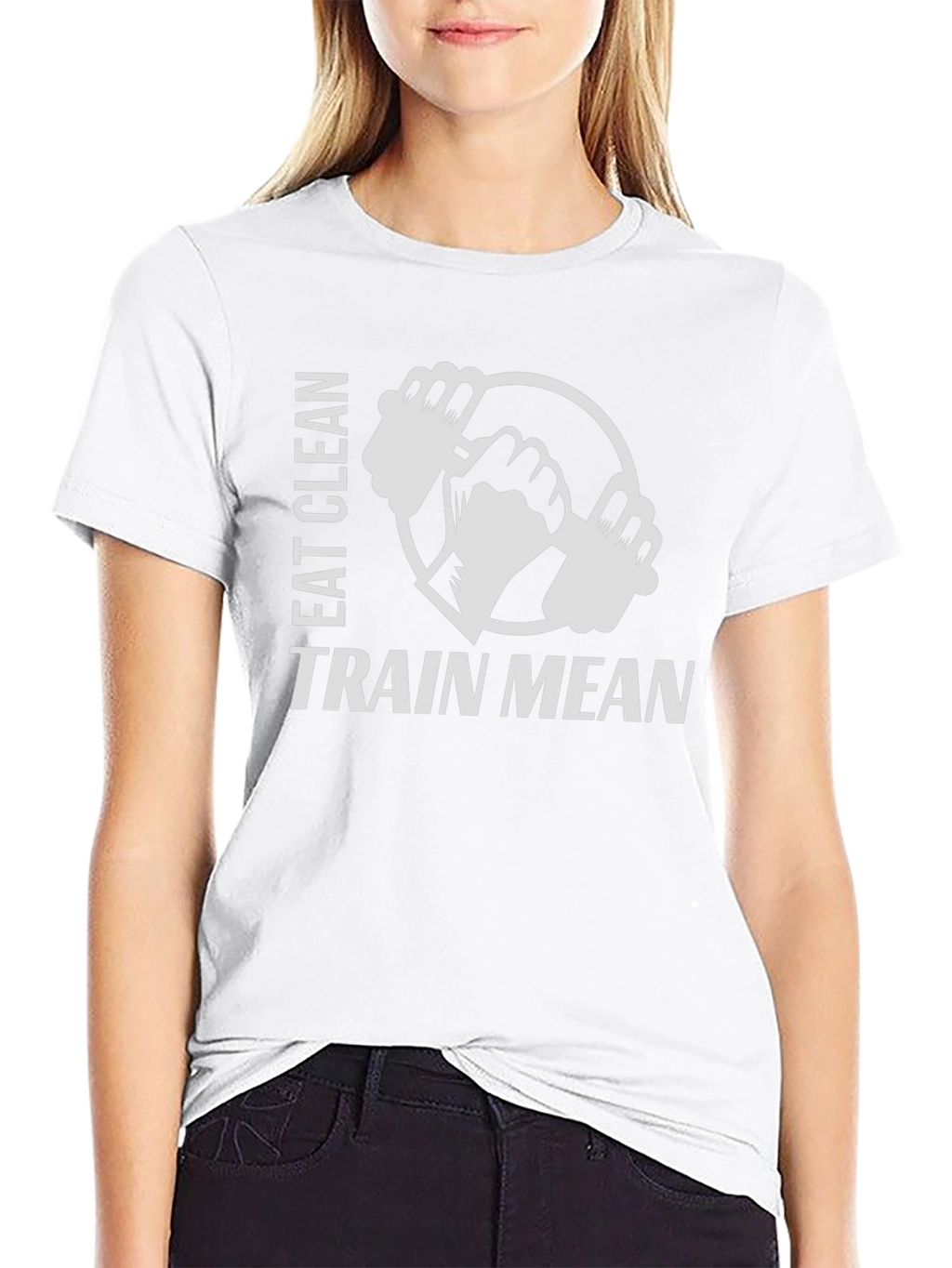 Eat Clean Train Mean Black Graphic T-Shirt