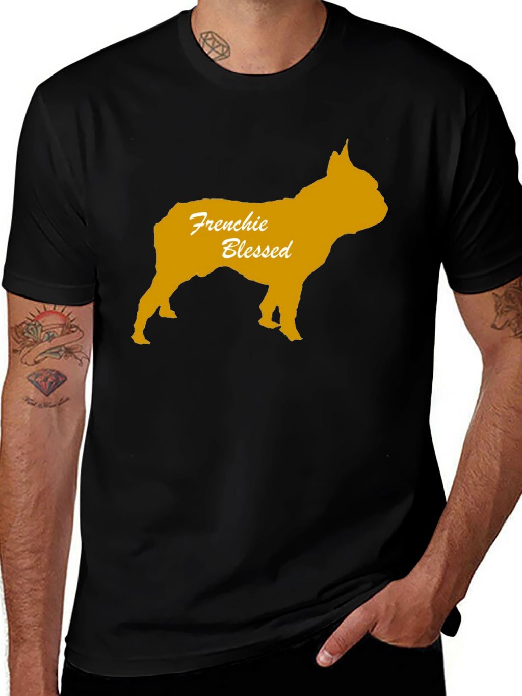 Frenchie Blessed Black T-Shirt