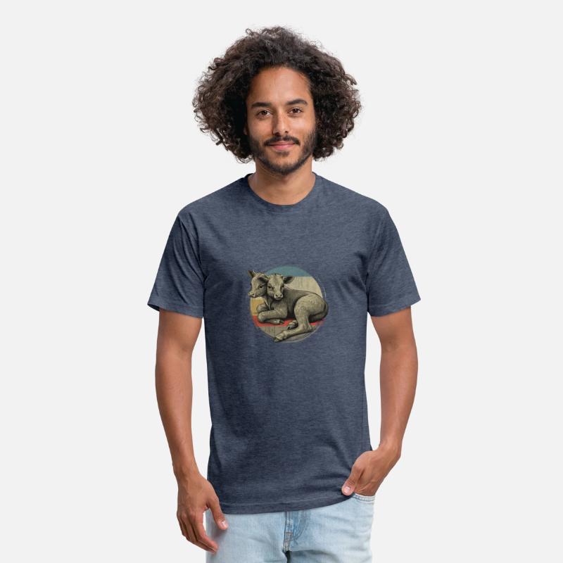 two headed calf ,Funny Animal Graphic Tee,Weird