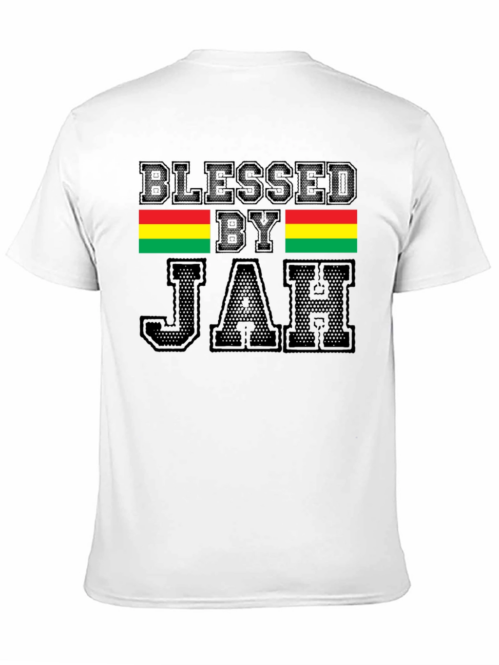 Blessed By Jah T-Shirt Black Rastafarian Tee
