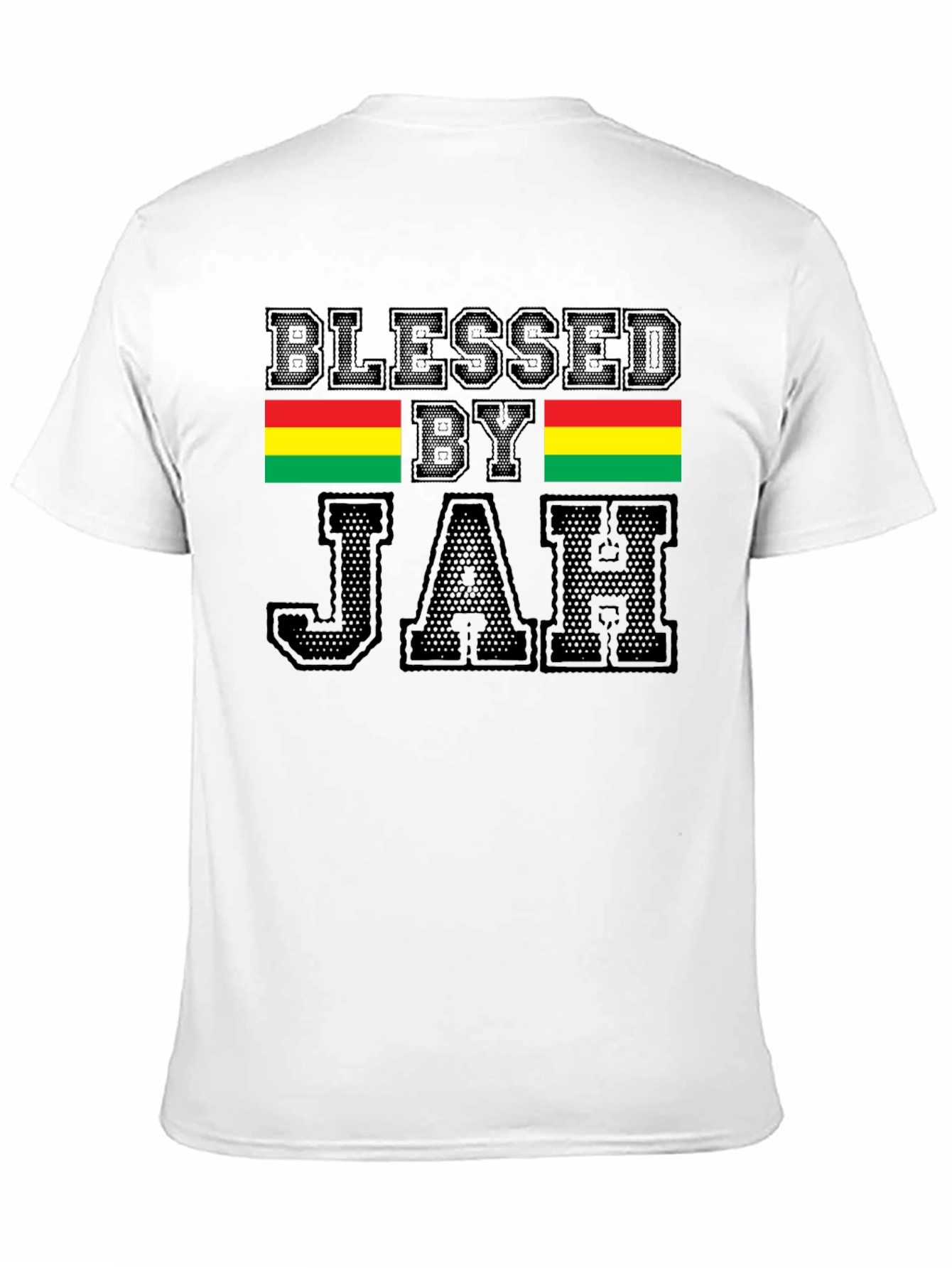 Blessed By Jah T-Shirt Black Rastafarian Tee