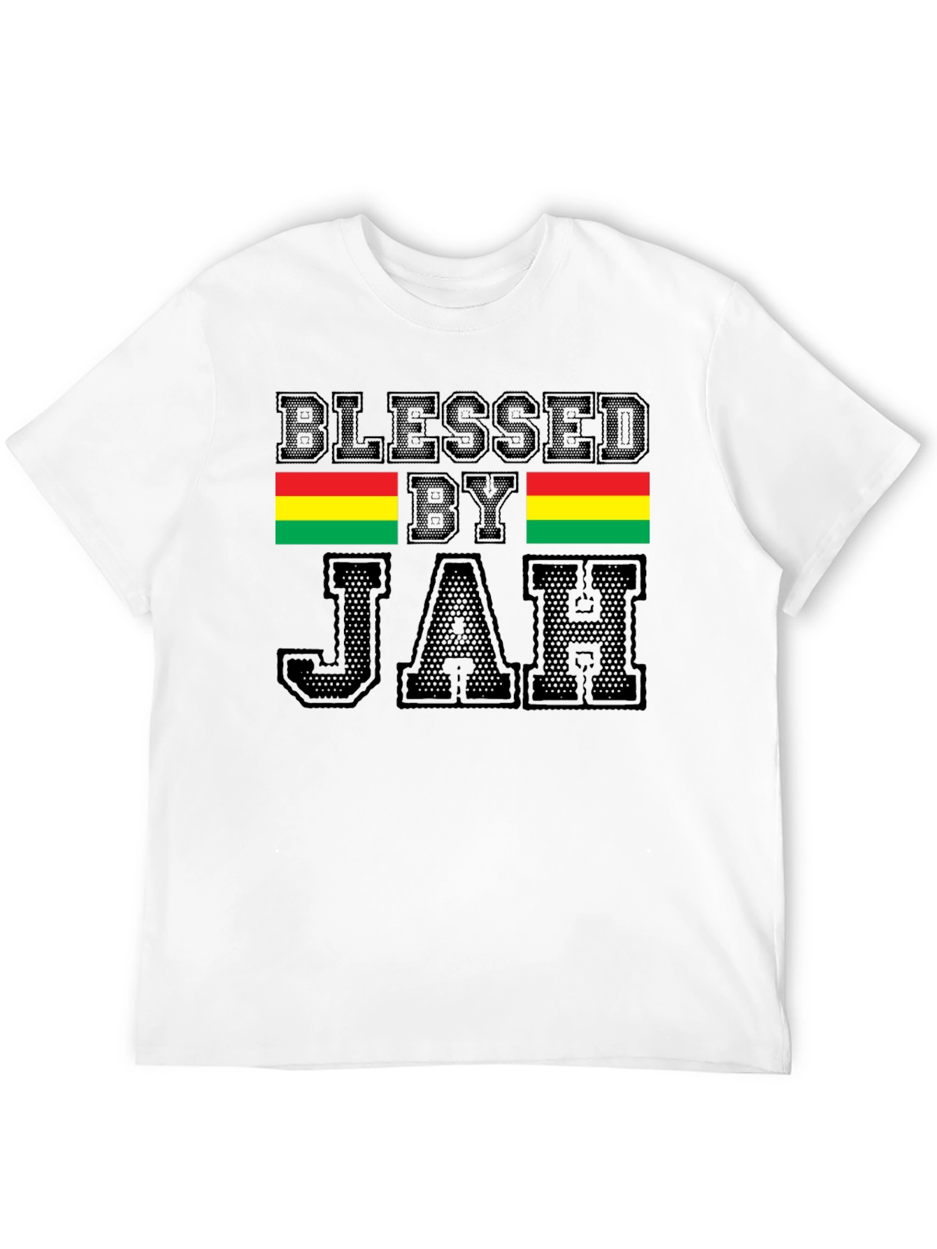 Blessed By Jah T-Shirt Black Rastafarian Tee
