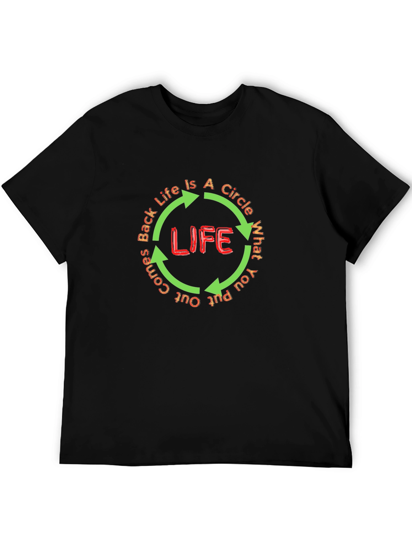 Life Circle Graphic T-Shirt - Positive Message Tee