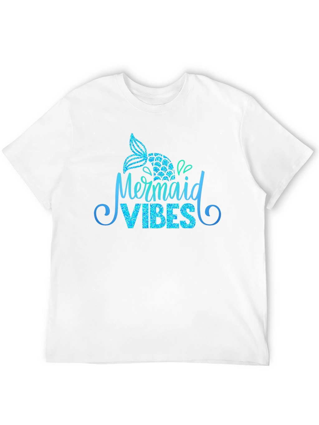 Mermaid Vibes Black Graphic T-Shirt