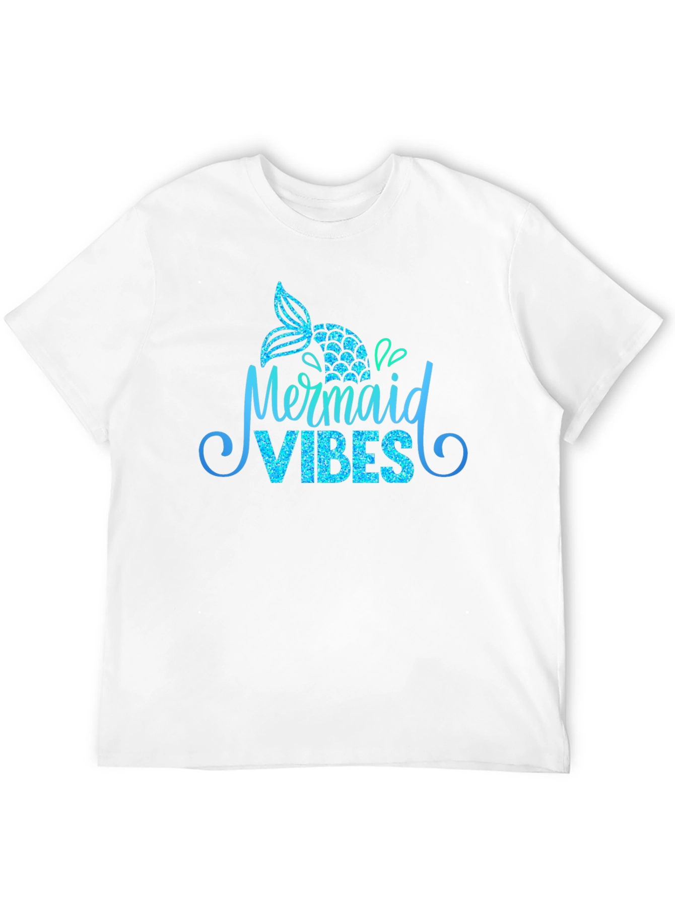 Mermaid Vibes Black Graphic T-Shirt