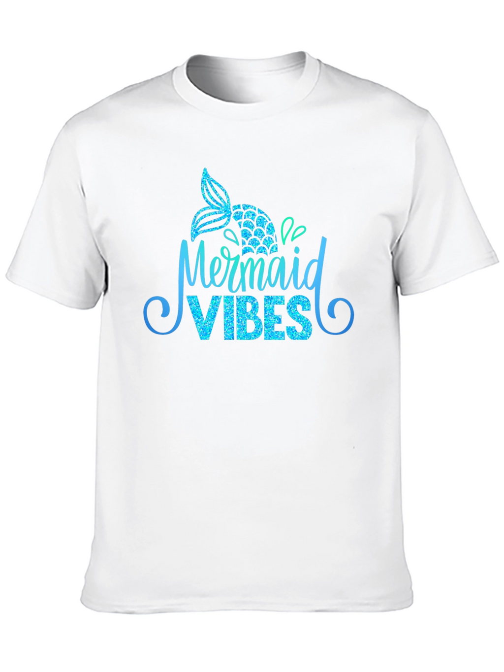 Mermaid Vibes Black Graphic T-Shirt