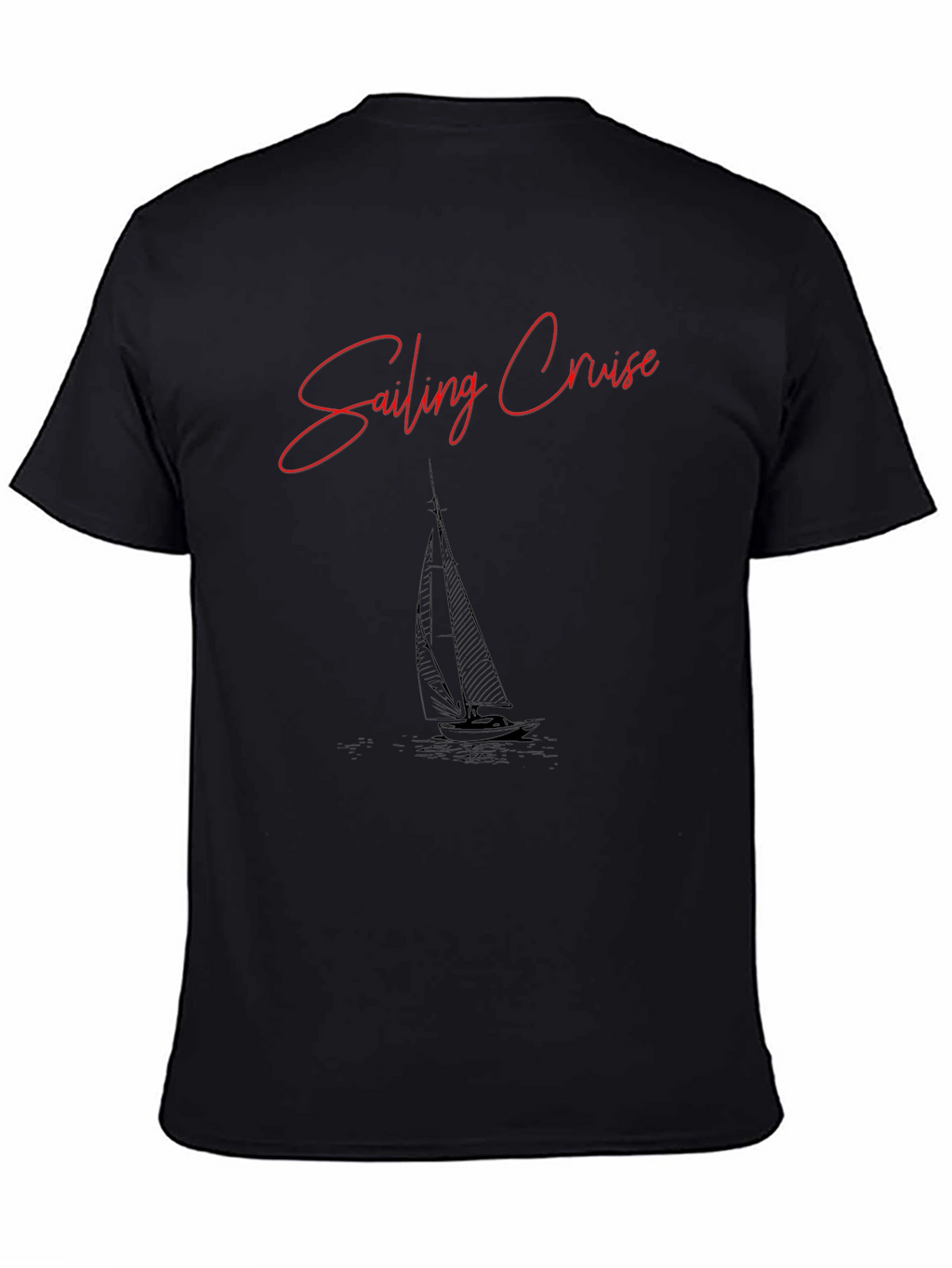 Sailing Cruise Graphic T-Shirt - Black