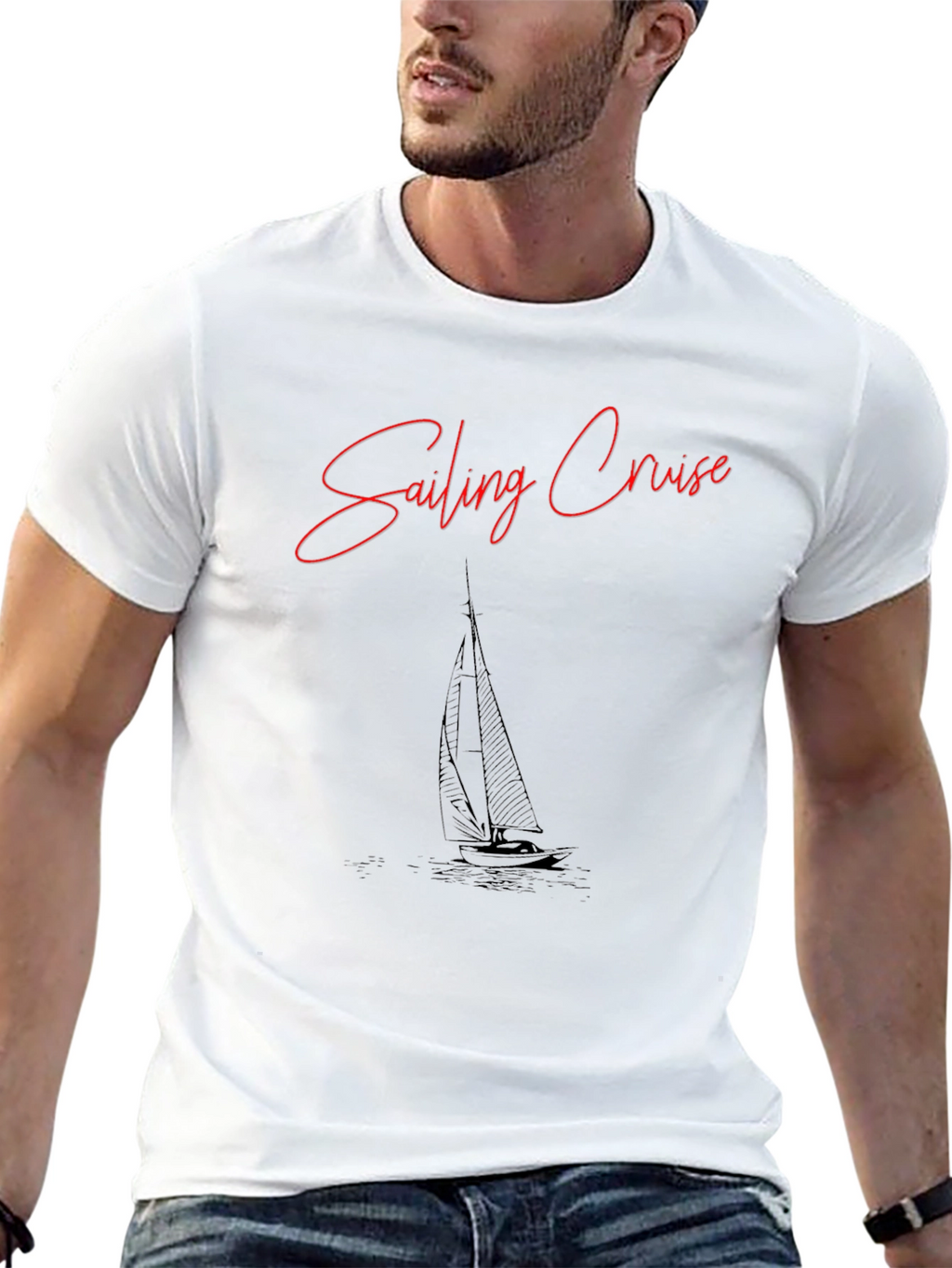 Sailing Cruise Graphic T-Shirt - Black