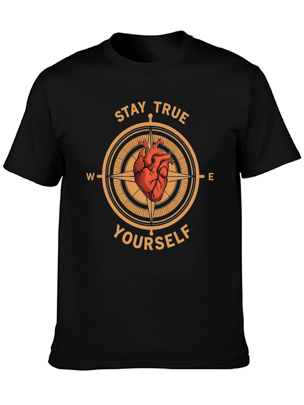 Stay True Yourself Compass Graphic T-Shirt