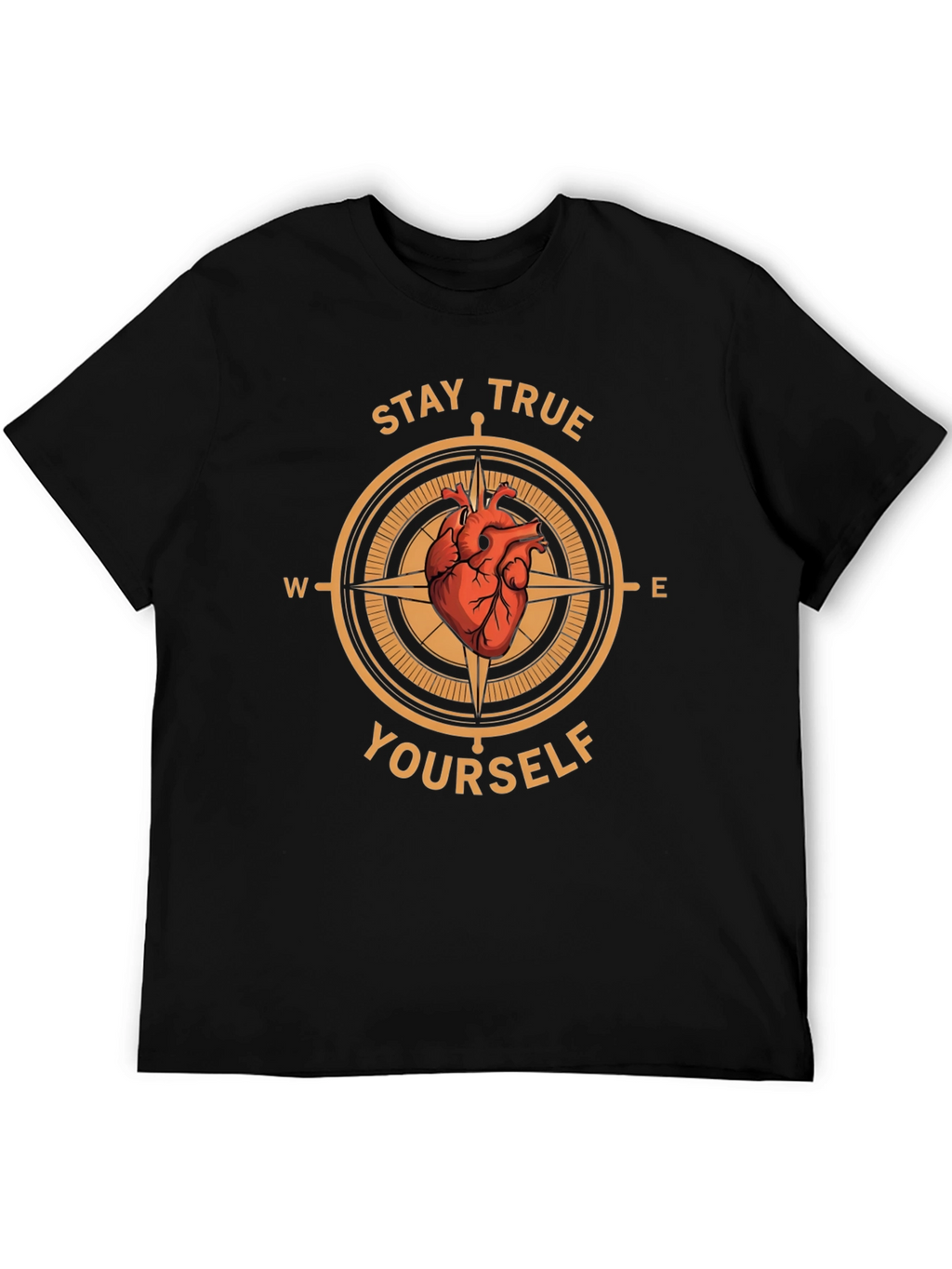 Stay True Yourself Compass Graphic T-Shirt