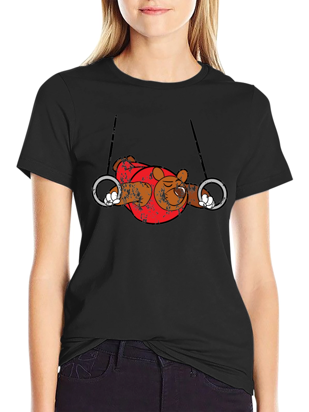 Gymnast Bear T-Shirt - Funny Workout Tee