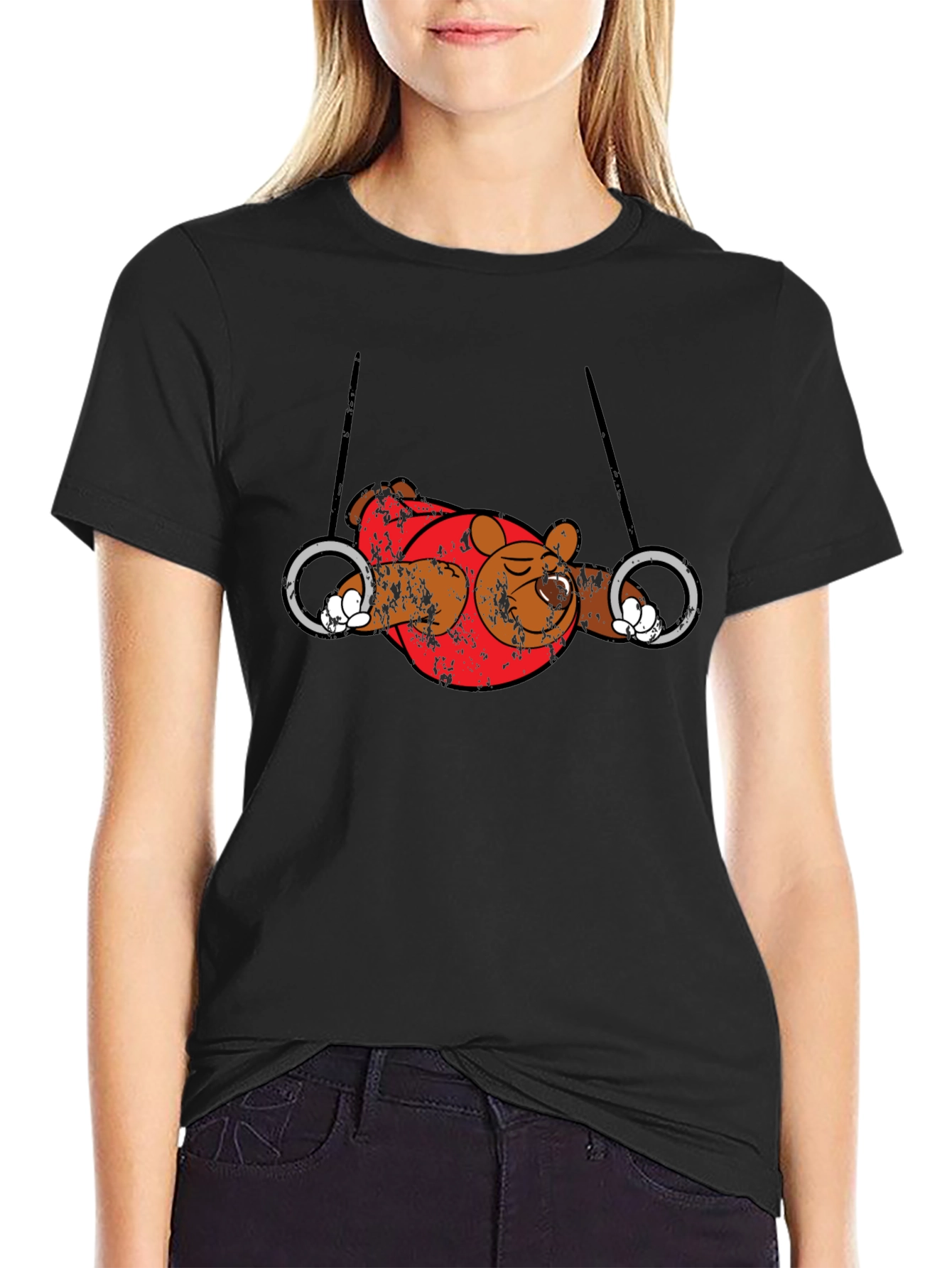 Gymnast Bear T-Shirt - Funny Workout Tee