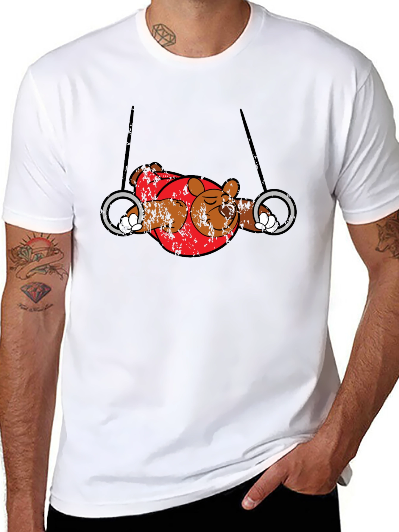 Gymnast Bear T-Shirt - Funny Workout Tee