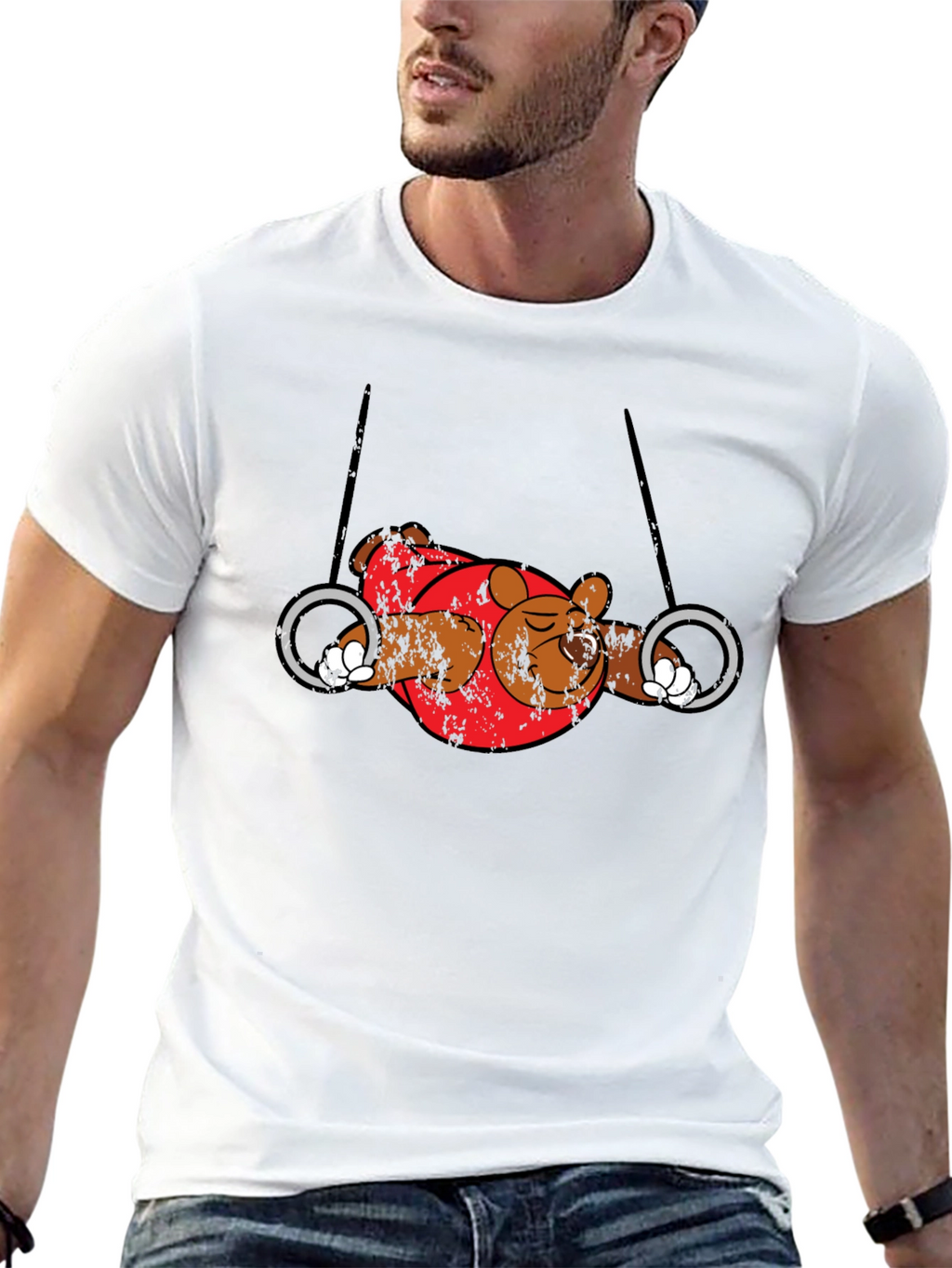 Gymnast Bear T-Shirt - Funny Workout Tee