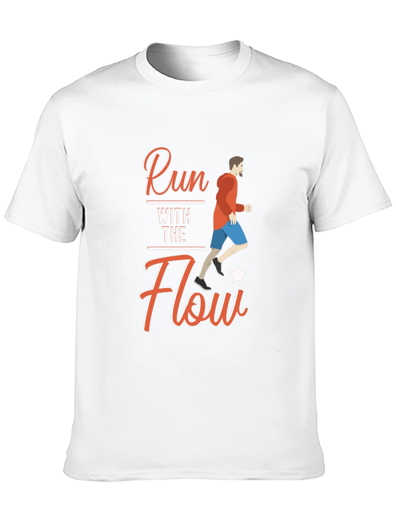Run With The Flow Black T-Shirt