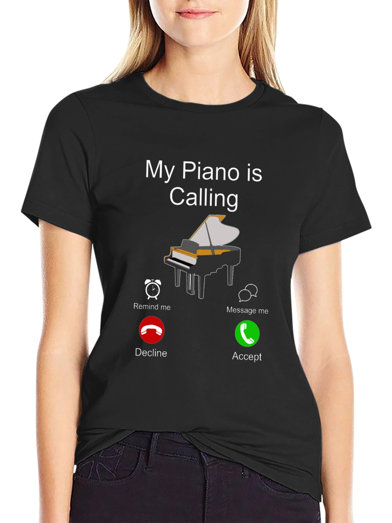My Piano Is Calling Graphic Tee