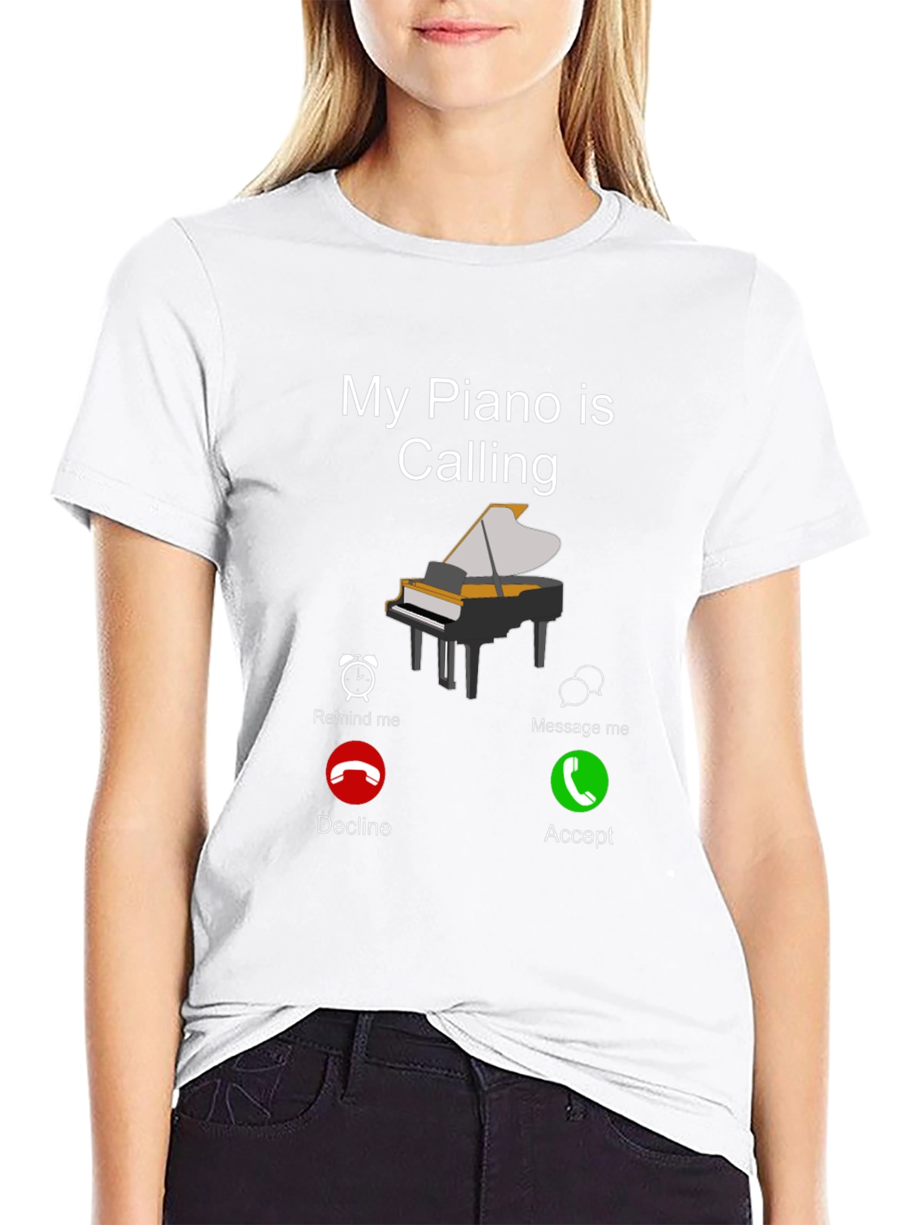 My Piano Is Calling Graphic Tee