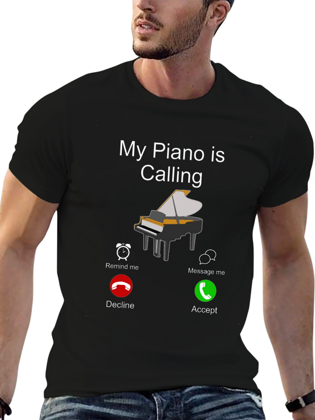 My Piano Is Calling Graphic Tee