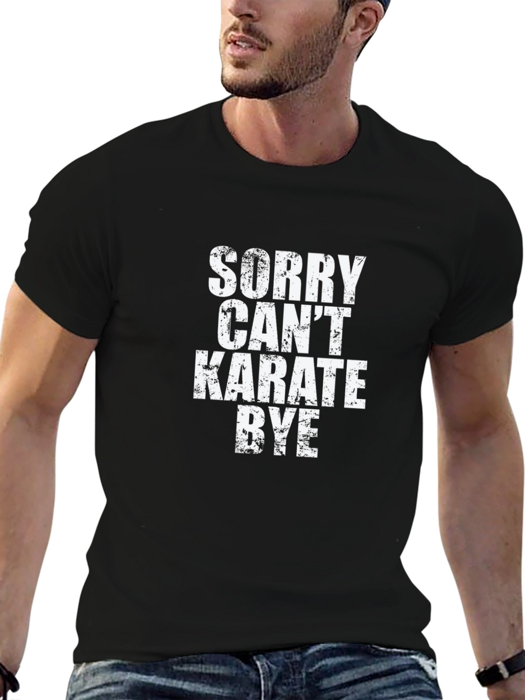 Sorry Cant Karate Bye Black T-Shirt