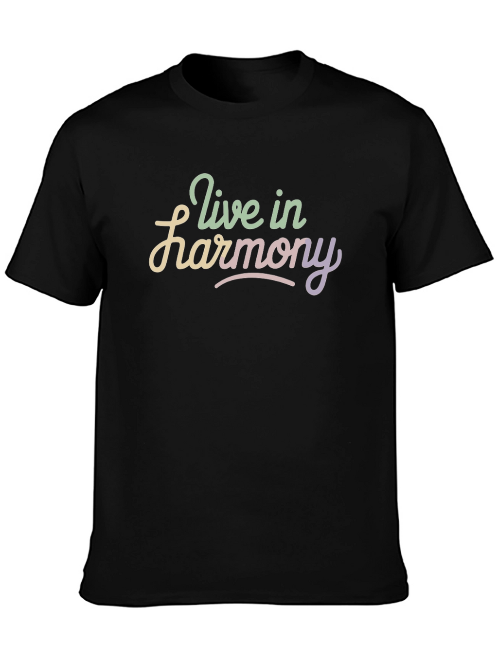 Live in Harmony Black Graphic Tee