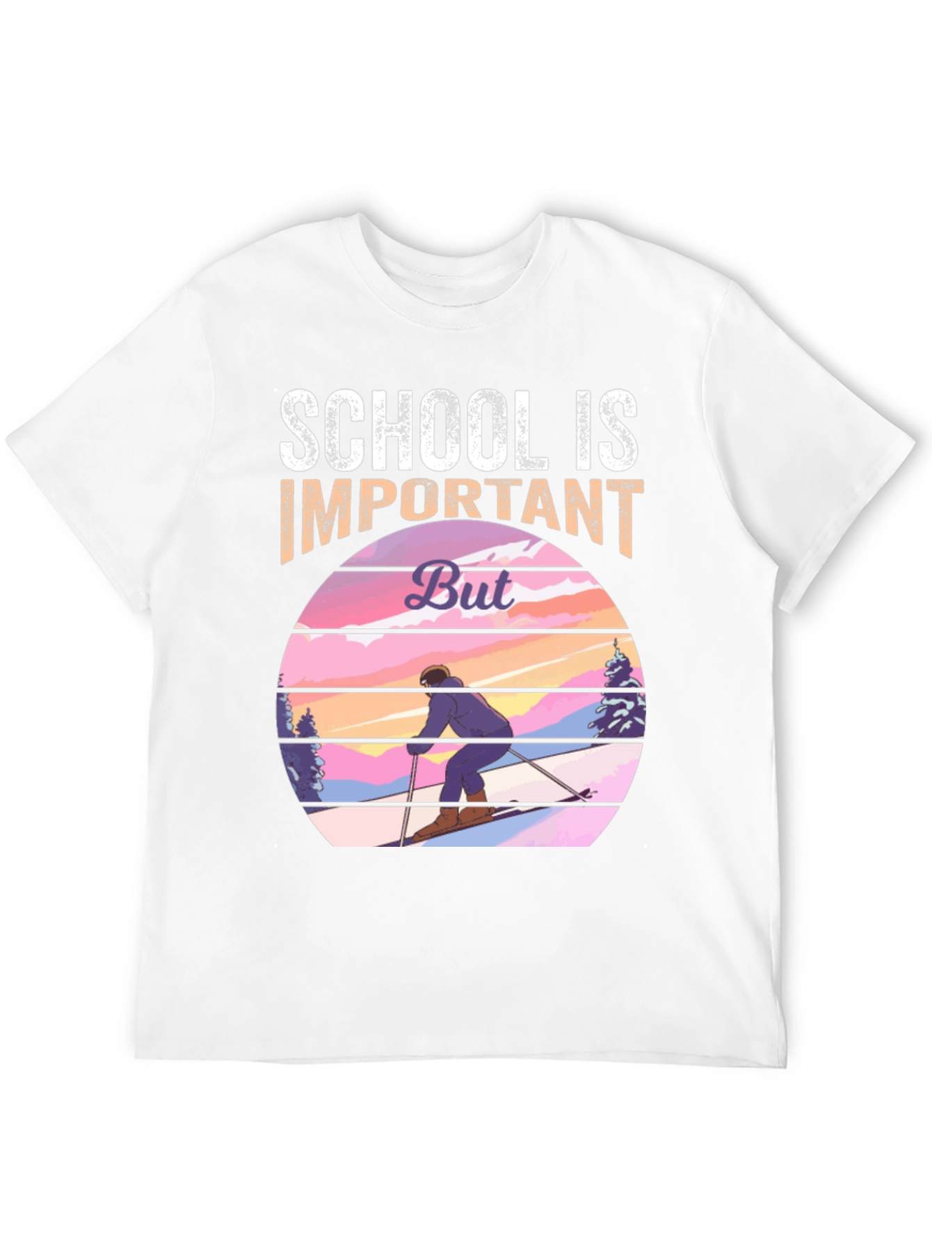 School is Important But Skiing T-Shirt
