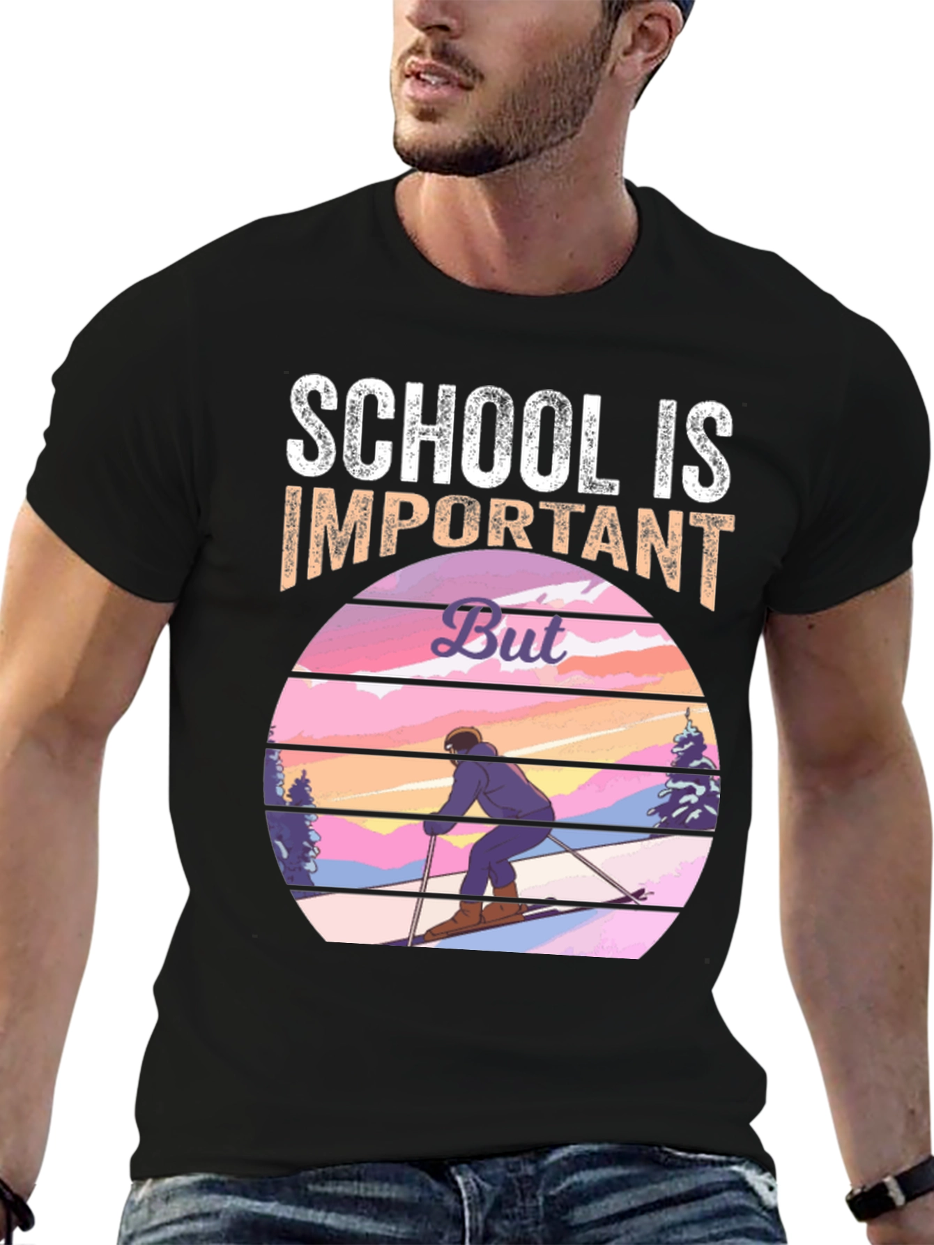 School is Important But Skiing T-Shirt