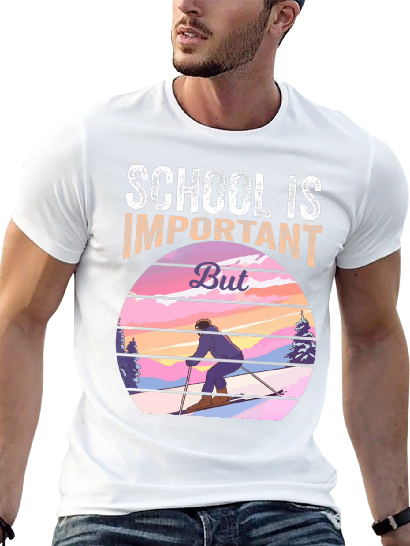 School is Important But Skiing T-Shirt